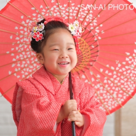 七五三　3才　女の子　着物